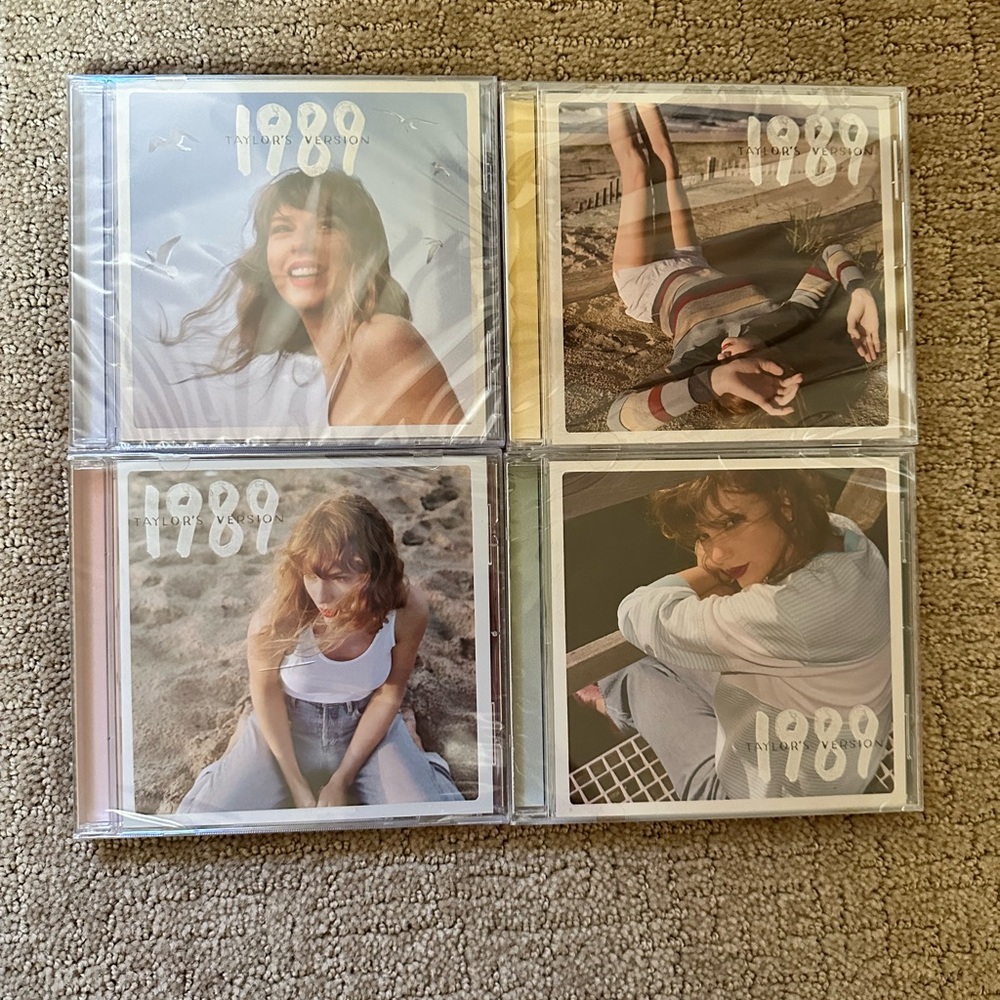 Taylor Swift 1989 (TV) colored cd set of 4!